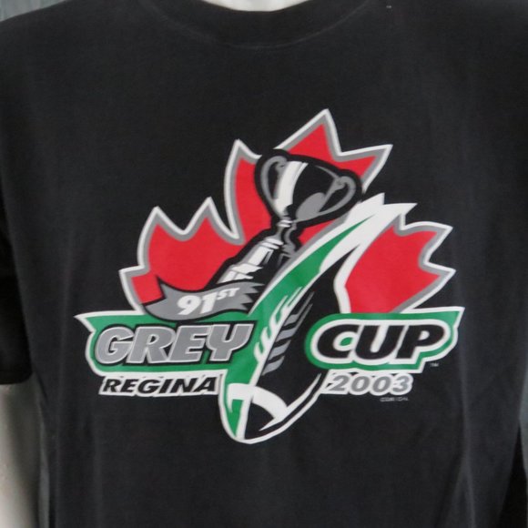 Retro CFL Shirt - 2003 Grey Cup Official Logo - Men's Extra-Large - Picture 2 of 8